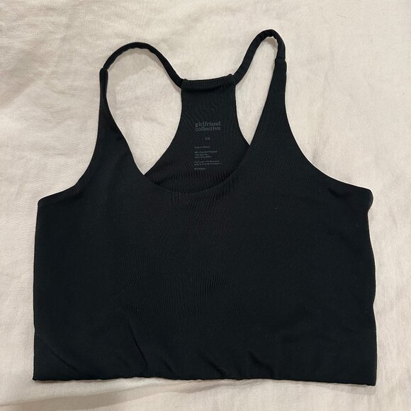 Girlfriend Collective Cleo Halter Bra (Black) - Picture 4 of 6